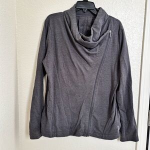 Reebok Women’s Cowl Neck Zip Up Jacket Size XL Gray Long Sleeve
